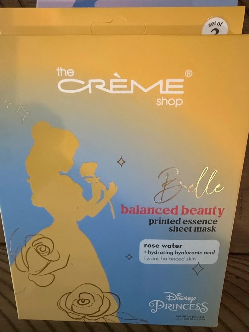 5/$25 The Crème Shop Belle Printed Essence Sheet Mask - set of 3
